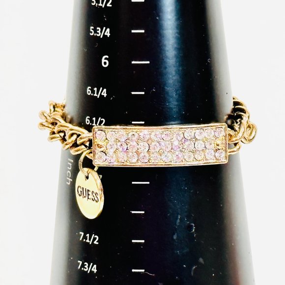 Guess Bar & Link Rhinestone Bracelet w/Toggle - Small - Picture 6 of 6
